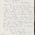 A page from one of Nicolas Freeling's journals, 1973–1975.