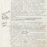 Nicolas Freeling's 1983 memo with editorial notes relating to "No Part in Your Death" (1984).
