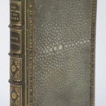 A Sangorski & Sutcliff edition of Lewis Carroll’s “The Hunting of the Snark” is bound in leather with stingray onlay. Photo by Pete Smith.