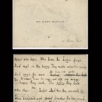 Undated children's verse cards from Sara Coleridge collection. These verses—on such topics as English history, Latin vocabulary, and animals—formed the foundation for Coleridge's “Pretty Lessons in Verse for Good Children and Lessons in Latin, in Easy Rhyme,” published in 1834.