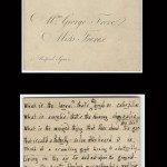 Undated children's verse cards from Sara Coleridge collection. These verses—on such topics as English history, Latin vocabulary, and animals—formed the foundation for Coleridge's “Pretty Lessons in Verse for Good Children and Lessons in Latin, in Easy Rhyme,” published in 1834.