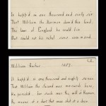 Undated children's verse cards from Sara Coleridge collection. These verses—on such topics as English history, Latin vocabulary, and animals—formed the foundation for Coleridge's “Pretty Lessons in Verse for Good Children and Lessons in Latin, in Easy Rhyme,” published in 1834.
