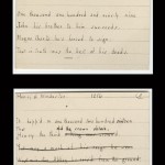 Undated children's verse cards from Sara Coleridge collection. These verses—on such topics as English history, Latin vocabulary, and animals—formed the foundation for Coleridge's “Pretty Lessons in Verse for Good Children and Lessons in Latin, in Easy Rhyme,” published in 1834.
