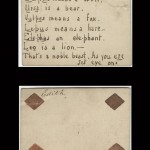 Undated children's verse cards from Sara Coleridge collection. These verses—on such topics as English history, Latin vocabulary, and animals—formed the foundation for Coleridge's “Pretty Lessons in Verse for Good Children and Lessons in Latin, in Easy Rhyme,” published in 1834.