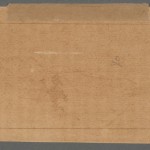 Untitled [light pink with hills] by Frank Reaugh (1860-1945), verso, showing sketch of a landscape. Photo by Pete Smith.