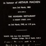 Negative of an invitation for a birthday lunch to celebrate Machen's birthday in 1863.