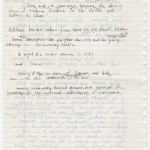 Phillips' handwritten notes for "Machine Dreams" reveal analysis of family dynamics.