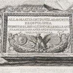 A drawing in the corner of the print of "Pianta delle Fabriche Esistenti Nella villa Adriana." Photo by Pete Smith.