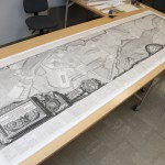 The print is 10 feet wide when unfurled. Photo by Pete Smith.