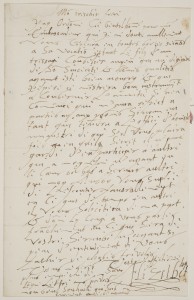 Letter from Elizabeth I, Queen of England, to Henry IV of France, with a recommendation for an unidentified ambassador, undated.