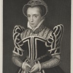 Engraved portrait of a young Queen Mary I.