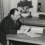 "Master of Menace" publicity still of Hitchcock after finishing the shoot for “Rebecca.”