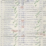 List detailing participants for Fleur Cowles’s “The Flower Game.”