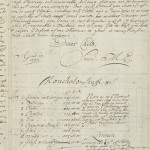 Page from Mary Evelyn’s instructions on how to set up a household in London in 1675.