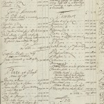 Page from Mary Evelyn’s instructions on how to set up a household in London in 1675.