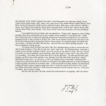 Letter from Boyle to students at Weymouth High School, dated February 22, 1998.