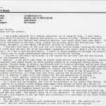 T. C. Boyle’s email response to interview questions posed by Ulrike Kramer, dated July 14, 2003, in which Boyle refers to his mentors as “guiding lights” and “heroes” and lists them.