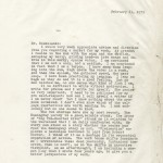 Letter from T. C. Boyle to Harry Roskolenko, dated February 23, 1971.
