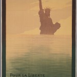 Sem (1863–1934). “Pour la liberté du monde. Souscrivez á l'Emprunt National á la Banque Nationale de Crédit.” [For the freedom of the world. Subscribe to the National Loan at the Banque Nationale de Crédit.] 1917. Lithograph. 119 x 77 cm.