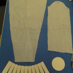 Various patterns created and adapted for legs, arms, and neckline. Photo by Jill Morena.