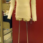 Dress form with covered stand. Photo by Jill Morena.