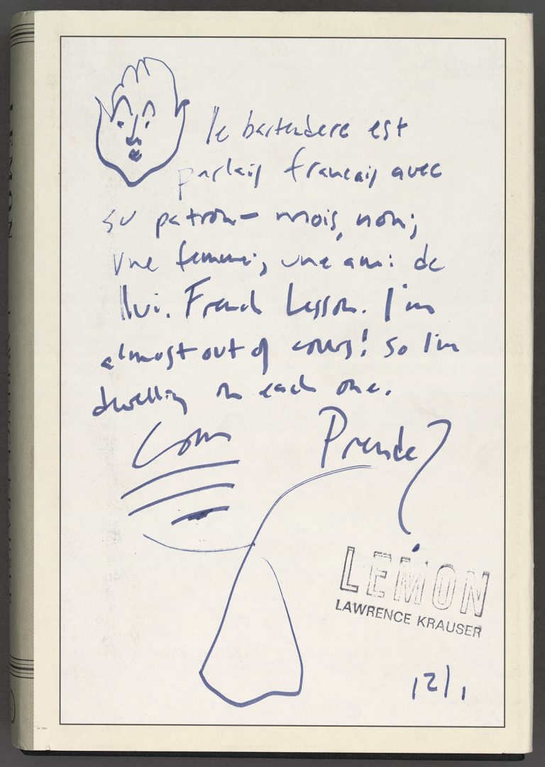 Hand-illustrated cover of Lawrence Krauser's novel "Lemon." Photo by Pete Smith.