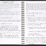 Pages from Ian McEwan's notebook related to "On Chesil Beach."