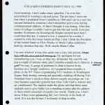 Playwright Terrence McNally’s address to the graduating performance artists of Julliard on May 22, 1998, emphasized the vital role of arts in contemporary culture. McNally urged the graduates to go forward confident of society’s need for their talents: “The world needs you. Maybe they don’t know it but they do. I just hope you know how badly you’re needed. . . .The world is waiting for you and what you have to give them is yourself.”