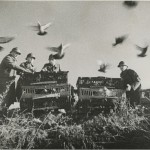The French Army using carrier pigeons in the First World War. Photo from the New York Journal-American.