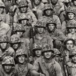 David Douglas Duncan. "Members of the 1st Marine Division on arrival in Pusan, Korea." August 2, 1950.