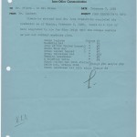 SIP memo listing completed Scarlett O'Hara hats, dated February 7, 1939.