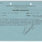 SIP memo concerning Frederics's second trip to Los Angeles, indicating that he will complete the remainder of hats in New York, dated May 13, 1939.