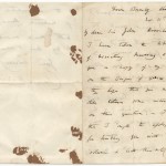 Letter from Charles Darwin to Sir John Herschel, dated November 11, 1859. The letter was tucked inside a signed first edition of Darwin's "Origin of Species."