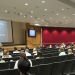 Galit Marmor-Lavie lectures to her "Advertising and Popular Culture" class. Photo by Pete Smith.