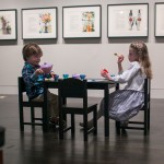 Children enjoying the "Alice's Adventures in Wonderland" exhibition. Photo by Megan Barnard.