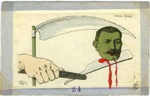 Colonel Hubert-Joseph Henry (?-1898). He produced several forged documents to create a file against Dreyfus. This file remained secret to the public, although it served as proof against Dreyfus. This peculiarity led Lieutenant-colonel Marie-Georges Picquart, who was head of the counter-espionnage bureau at the time of the affair, to be suspicious. Picquart discovered that the evidence used against Dreyfus was in fact a forgery (the fake bulletin had been written by Henry, not Dreyfus), and Dreyfusards became more convinced than ever of Dreyfus’s innocence. The forgery discovered in 1898 led to the retrial. Meanwhile, Henry committed suicide in prison, where he was confined for forgery and treason.