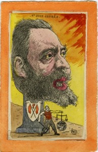 Jean Jaures (1859-1914). Founder of the socialist party and of its newspaper, “L’Humanite,” he first considered Dreyfus a traitor. He then discovered the misinformation given by nationalist papers and joined the ranks of the Dreyfusards of which he became one of the most active figures.