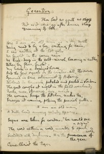Pages from a commonplace book kept by Nancy Cunard, full of quotes and poems penned by friends in the book. Images courtesy of Harry Ransom Center.