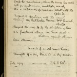 Pages from a commonplace book kept by Nancy Cunard, full of quotes and poems penned by friends in the book. Images courtesy of Harry Ransom Center.