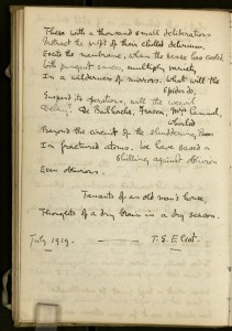 Pages from a commonplace book kept by Nancy Cunard, full of quotes and poems penned by friends in the book. Images courtesy of Harry Ransom Center.