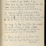 Pages from a commonplace book kept by Nancy Cunard, full of quotes and poems penned by friends in the book. Images courtesy of Harry Ransom Center.
