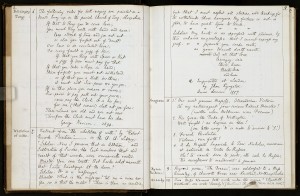 Pages from a commonplace book kept by Charles Dodgson (better known as Lewis Carroll) with information about ciphers, anagrams, stenography, and labyrinths. Images courtesy of Harry Ransom Center.