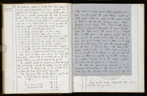 Pages from a commonplace book kept by Charles Dodgson (better known as Lewis Carroll) with information about ciphers, anagrams, stenography, and labyrinths. Images courtesy of Harry Ransom Center.