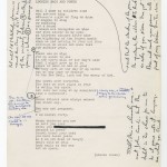 A draft of Miller Williams’s poem “In My 39th Year Looking Back and Forth” corrected by both Williams and John Ciardi.