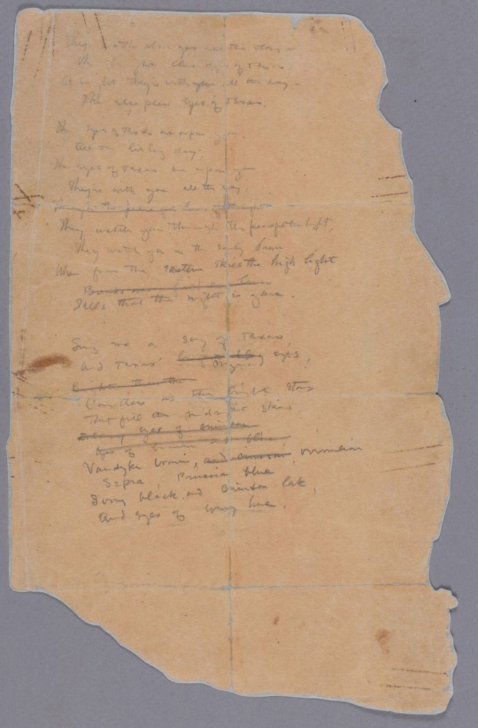 The Eyes of Texas manuscript after treatment. Photo by Pete Smith.