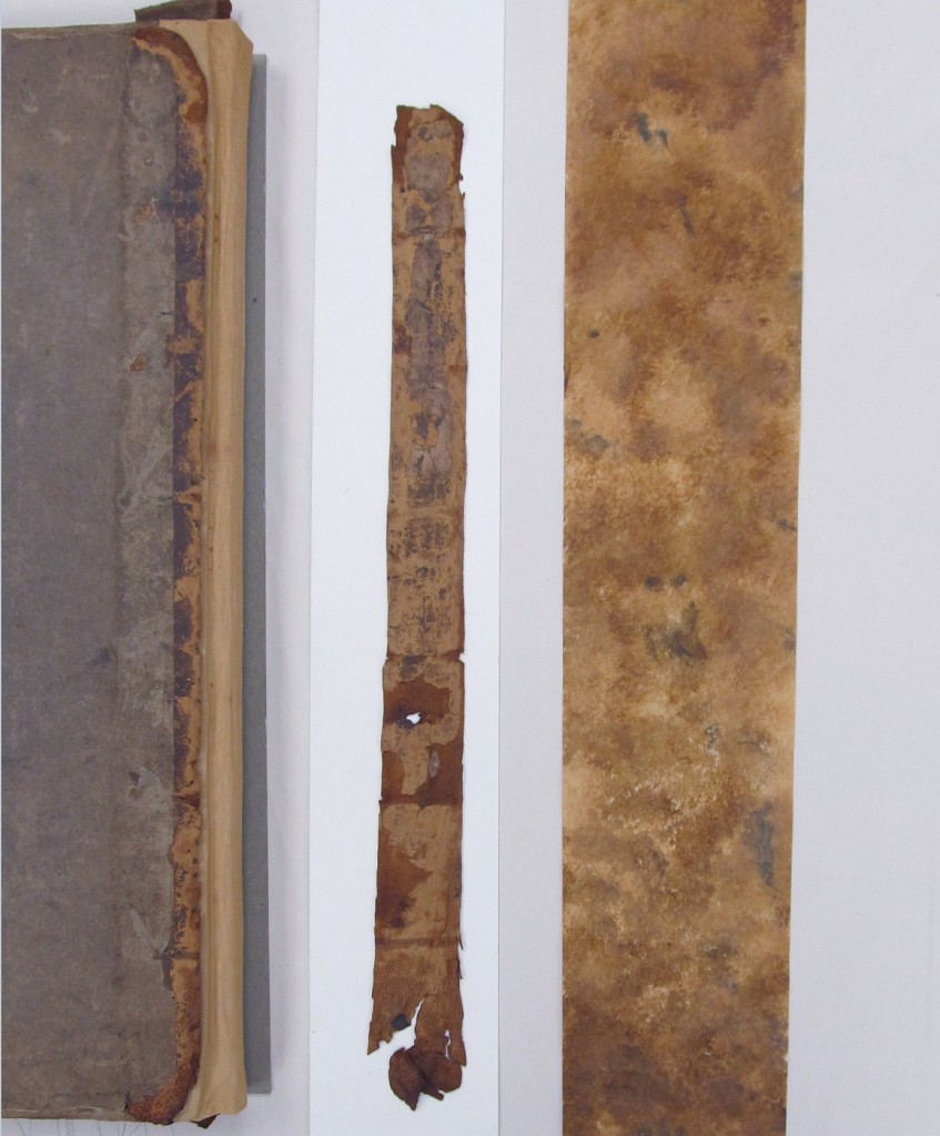 Dying Japanese paper for aesthetic reintegration of repairs with original materials.