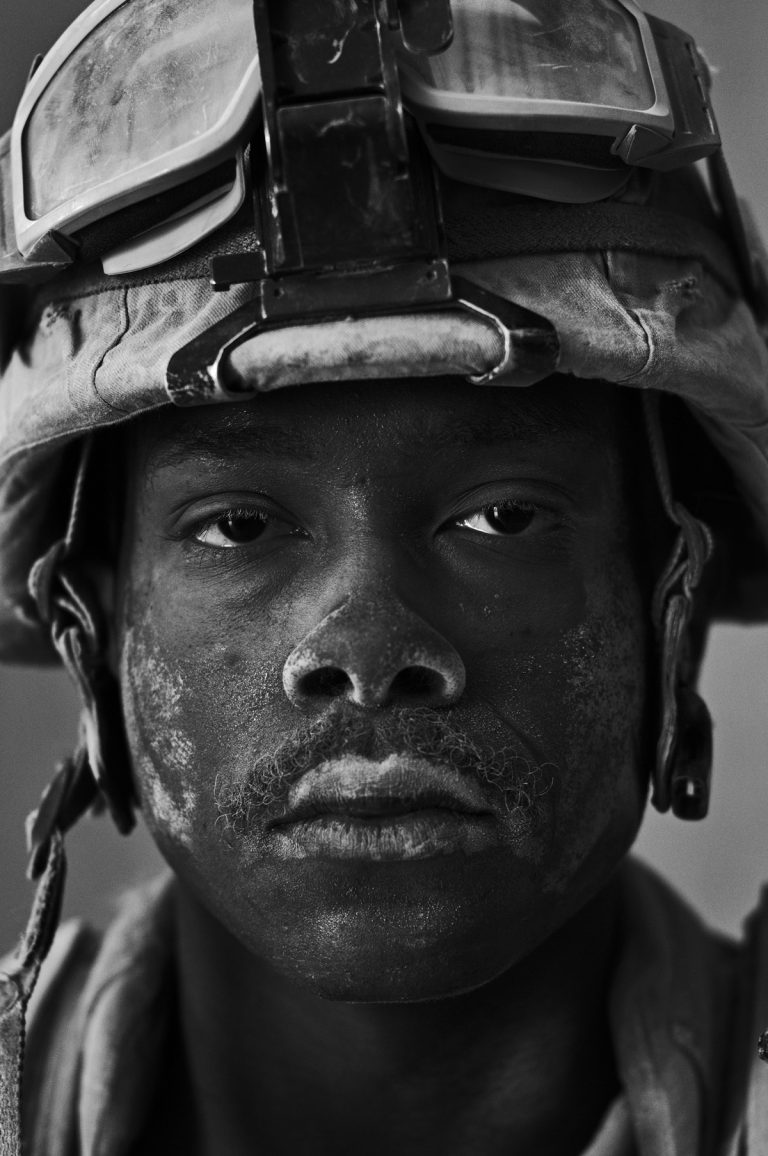 Louie Palu, U.S. Marine Cpl. Philip Pepper, age 22, Garmsir, Helmand, Afghanistan, from the series The Fighting Season, 2008. Inkjet print, 24 x 20 inches. Photography Collection, 2013:0003:0004 © Louie Palu