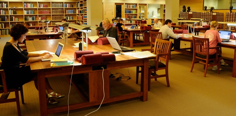 The Reading Room at the Harry Ransom Center. Photo by Anthony Maddaloni. Image courtesy of Harry Ransom Center.