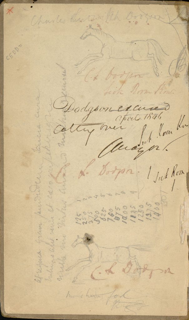 Charles Lutwidge Dodgson, 1832-1898, "The Rectory Magazine," 1850, manuscript. Charles Lutwidge Dodgson Collection, Harry Ransom Center.