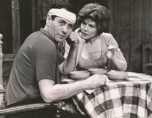 Eli Wallach and Anne Jackson in the original Broadway production of Eugene Ionesco's Rhinoceros (1961). Unidentified photographer.